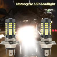 1Pc 3030 75smd BA20D/H4/P15D LED Farol De Motocicleta Bombilla De Iluminación Alta Y Baja Lámpara De Moto 12V 6500K - details 0