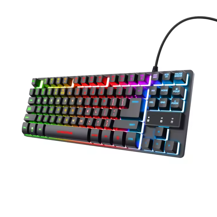 Trust GXT 833 Thado TKL teclado USB QWERTY Portugués Negro - 1
