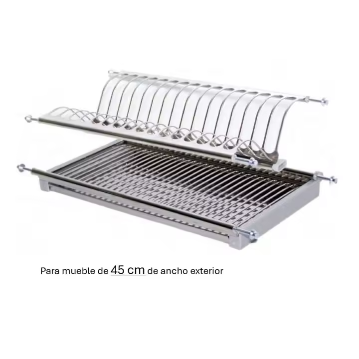 Escurreplatos de acero inoxidable en varias medidas - Suinplas Decoraciones, calidad duradera y elegante - 1