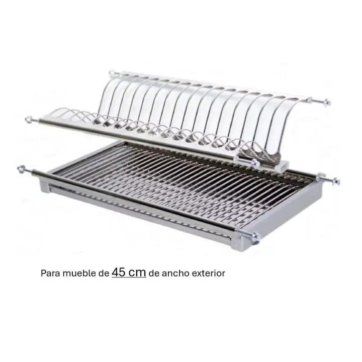 Escurreplatos de acero inoxidable en varias medidas - Suinplas Decoraciones, calidad duradera y elegante - 1