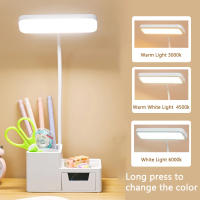 Lámpara De Mesa LED Con Protección Ocular Para Lectura Luz Nocturna Con Portarreglases Y Cajón Soporte Para Lámpara De Mesa - details 2