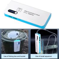 Bomba De Oxígeno Portátil Para Pesca Y Acuario Con Linterna Recargable USB 3000mAh Aerator Para Tanque De Peces Tamaño Compacto - details 1