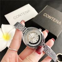 Reloj De Mujer De Lujo Con Rhinestone Y Diamantes En Acero Inoxidable Reloj De Cuarzo Fashion Gold Contena Quartz Wristwatches - details 4