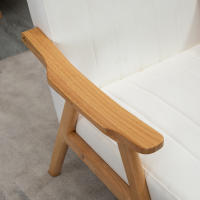 Con Brazos de aspecto aterciopelado, tapizado, moderno Estilo, techno, Diseño Skandi, crema, 68x74x82 cm - details 1