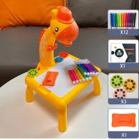 Mesa de dibujo con proyector LED para niños, juego de pintura, tablero educativo, equipo de Sprendizaje - details 3