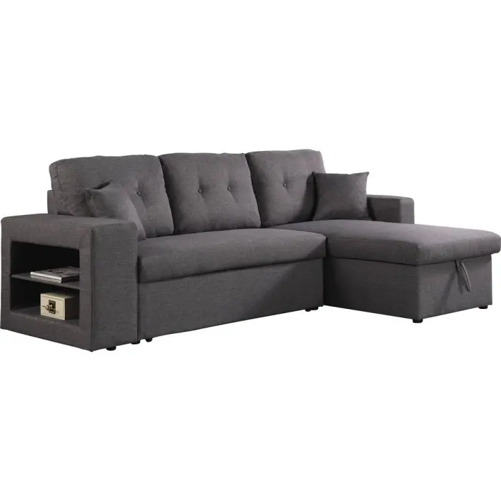 Sofá esquinero convertible/reversible  "Axel" - Gris - 1