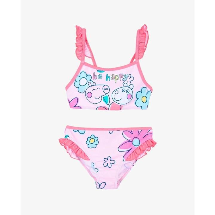 Bikini de niña de Peppa Pig en tonos rosas