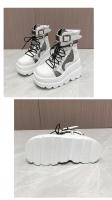 Botas De Mujer 2024 Otoño Botas De Tobillo Con Plataforma Y Tacón Alto Diseño De Moda Zip Cosplay Zapatos Para Mujer Botas Cortas De PU Con Cierre De Lazo - details 19