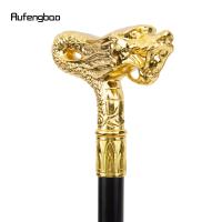 Bastón De Moda Con Cabeza De Dragón Dorado Decorativo Para Fiesta Y Cosplay Bastón Vintage De 92 Cm Con Punta De Goma - details 5