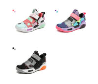 Zapatillas De Baloncesto Para Niños Y Niñas Antideslizantes Deportivas Ligera Para Exteriores Zapatos Cómodos Transpirables Talla Verdadera - details 1