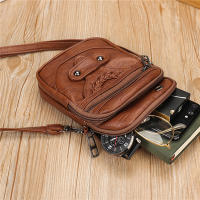 Bolso Pequeño De Cuero Suave Multifuncional Para Mujer Estilo Vintage Bolso Cruzado Monedero Teléfono Móvil Bolso De Mano - details 8