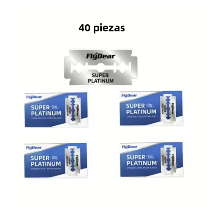 Juego de afeitar de pelo y Barba de Doble Filo, afeitar de Barba Clásica tradicional para hombre, máquina de afeitar de seguridad para accesorios de estilismo de peluquero - 1