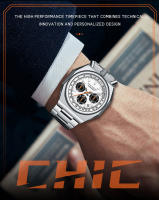 Reloj De Cuarzo Para Hombre MINI FOCUS Cronógrafo Resistente Al Agua Con Luminiscencia Y Calendario Correa De Acero Inoxidable Estilo Business - details 5