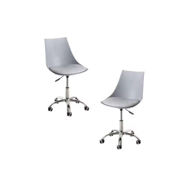Pack 2 Sillas Blok Office - Gris claro - 1