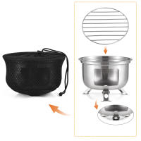 Estufa De Camping Portátil Mini Para Picnic Cocina Con Carbón Y Alcohol Grill De Sobrepresión Para Supervivencia Y BBQ - details 5