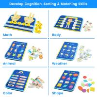 Juguete Montessori De Actividades Sensoriales Para Niños Busy Board Educativo Preescolar Fomenta Los Primeros Habilidades De Aprendizaje Y Motricidad Finas Edad Recomendada 3-6 Años - details 3