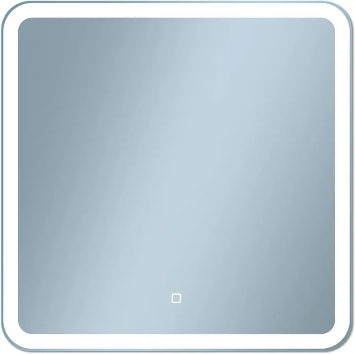 60x60cm Espejo de Baño Cuadrado con Luces LED Espejo de Baño Iluminado Espejo de Tocador Esquinas Redondeadas Espejo de Baño Cuadrado LED en Blanco Natural - 1