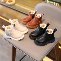 Botas De Veludo Para Niños Con Cierre De Cremallera Lateral Antideslizantes Y Cómodas Para El Invierno Diseño Simple Y Elegante - details 10