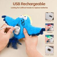 Juguetes Para Gatos Recargables Con Pájaro Silbante Y Batiente Sin Volar Con Nepote Para Gatos De Interior Juguetes De Peluche Activados Por Toque - details 11