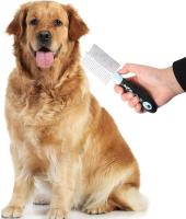 Kit de cepillo y peine para el cuidado de perros, cepillo y peine de doble cara para mascotas (Azul) - details 4