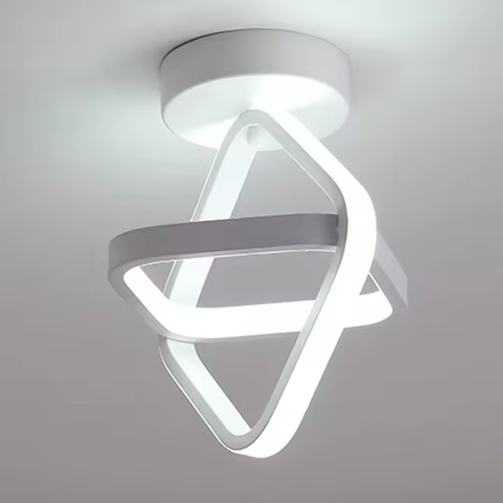 Lámpara De Techo LED Moderna 22W En Blanco Frío 6500K Diseño Escandinavo Elegante Para Pasillo Entrada Balcón Instalación Suelta Sin Bombillas Incluidas Material Aluminio - 1