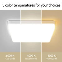 Lámpara De Techo LED Moderna 110V 220V Cuadrada Dimmable Para Cocina Comedor Dormitorio Luz De Techo 28W/30W/40W/50W - details 1