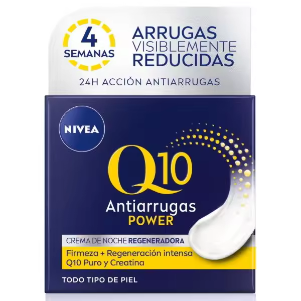 NIVEA Q10 Power Antiarrugas Cuidado De Noche  50 ml Crema Hidratante Facial Reafirmante - 1
