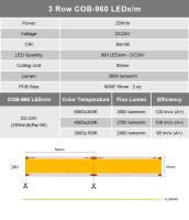 Tira De Luz LED COB Super Brillante 2600 Lumen/m Alta Densidad 960 LEDs/m Flexible Dimmable RA90 Iluminación DC24V 3000K 4000K 6500K Para Sala De Estar - details 5