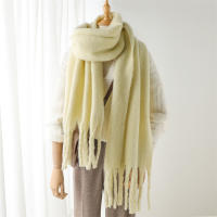 Nueva Bufanda Gruesa Para Mujer De Otoño Invierno 240x38cm Estilo Fashion Suave Y Cálida Con Borlas Mohair Para Europa Y América - details 28