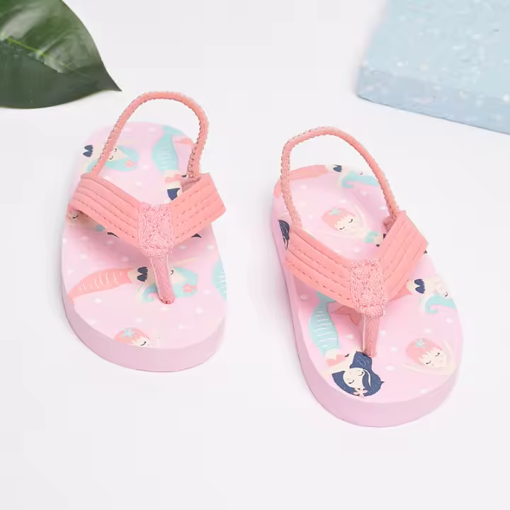 Zapatillas Planas Para Niños Y Niñas De Diversos Colores Diseño Estilizado Sandalias De Verano Transpirables EVA Talla Ajustable - 1