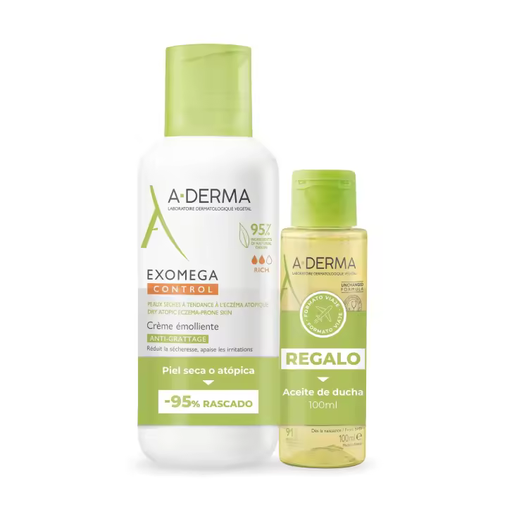 A-DERMA PACK EXOMEGA CONTROL CREMA 400 ML + ACEITE LIMPIADOR 100 ML - 1