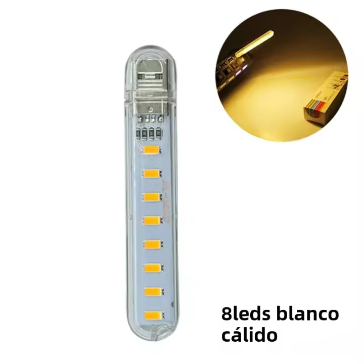 Lámpara LED Portátil USB Ultra Brillante 3000K-7000K Con Interruptor Táctil Para Computadora Móvil Libro Luz Nocturna 3/8/24 LEDs - 1