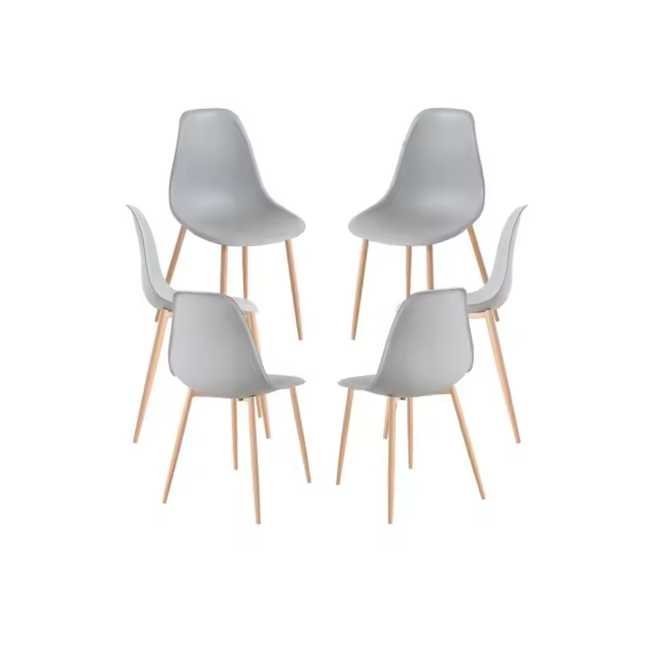 Pack 6 Sillas Mykle - Gris claro - 1