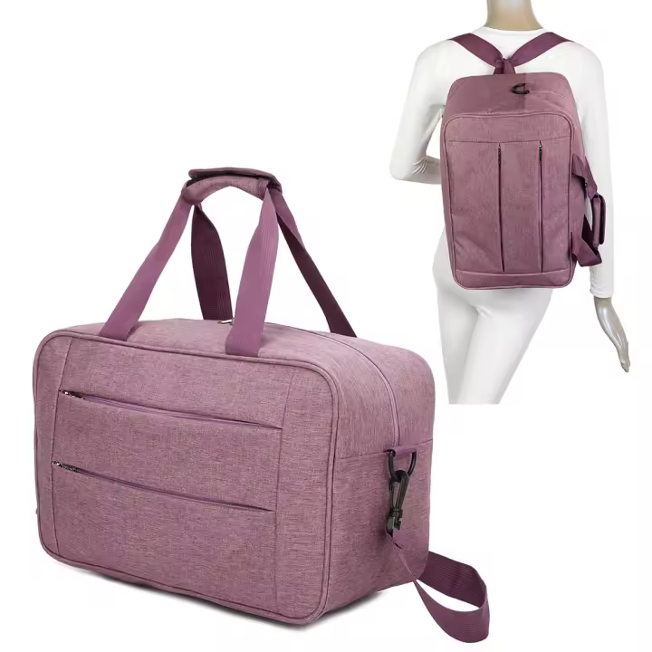 Bolsa de cabina convertible en mochila 40x20x25cm Ryanair 10kg equipaje de mano bolso de cabina Vueling - Negro/AzulMarino/Rosa/Morado/Rojo/Gris - 1