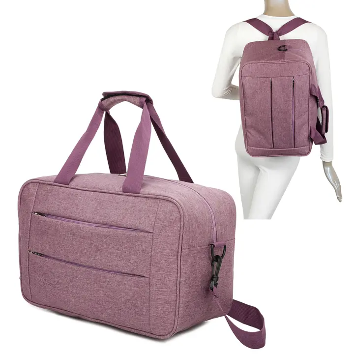 Bolsa de cabina convertible en mochila 40x20x25cm Ryanair 10kg equipaje de mano bolso de cabina Vueling - Negro/AzulMarino/Rosa/Morado/Rojo/Gris - 1