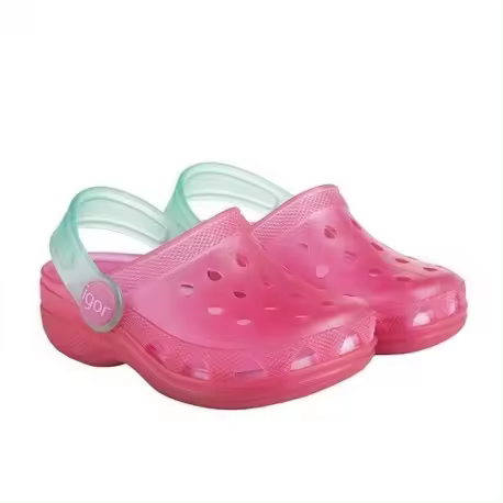 Zuecos de agua en goma modelo Poppy fucsia/aguamarina, de Igor - 1
