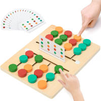 Juego Educativo De Montessori Tablero De Puzzle De Madera Colorido Juguete Sensorial De Alineación De Colores Para Niños Actividad De Preescolar Para Bebés - details 0