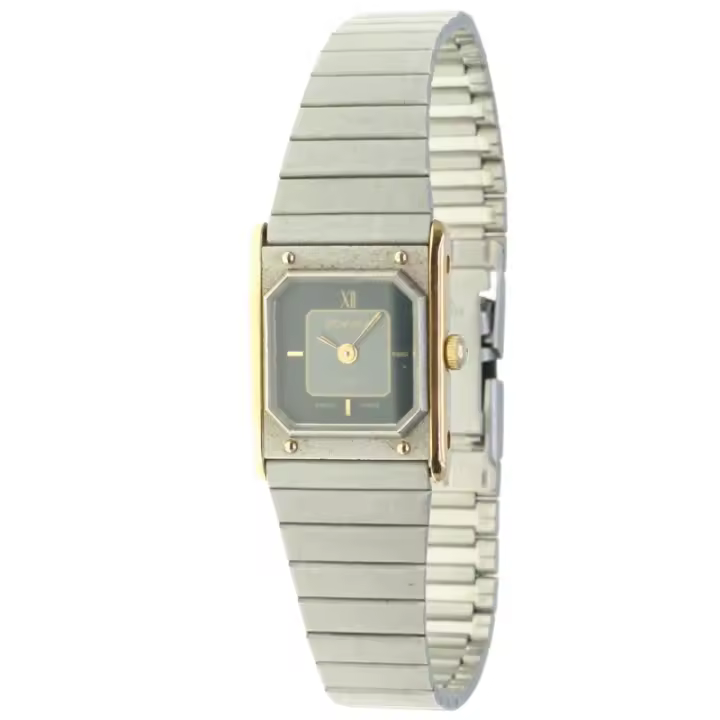 Reloj Edinex Bicolor Cuadrado Plano Para Mujer - 1