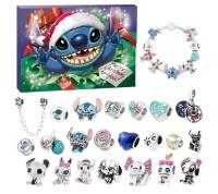 Calendario De Advenimiento Navideño Disney Stitch Y Mickey Caja Sorpresa De 24 Días Para DIY Joyería Y Pulseras Regalo Para Fans De Animación Occidental - details 0