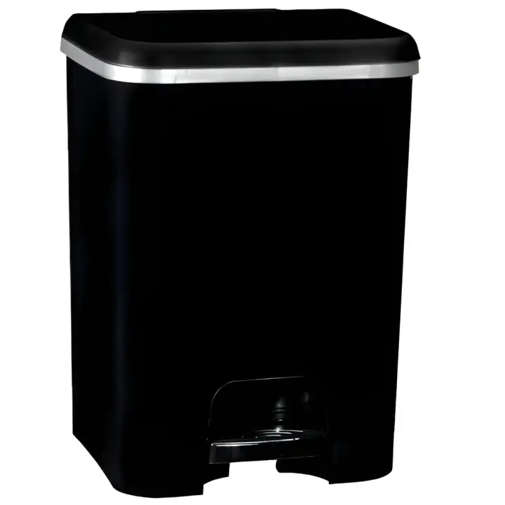 COM-FORT HOUSE Cubo de Basura Pedal 26 Litros Negro - 1