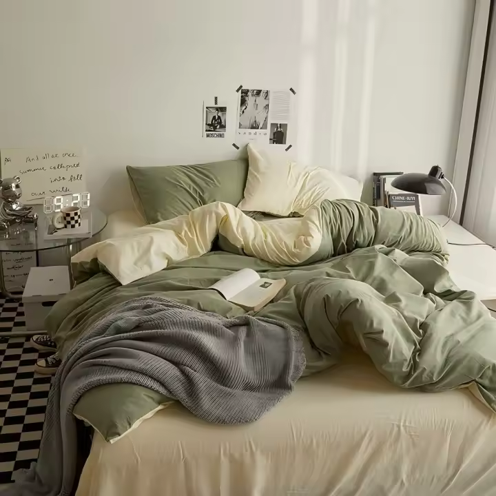Juego de Funda Nórdica 4 Piezas de Alta Calidad Ropa de Cama, Tejido de Algodón, Tacto Extra Suave, Varios Tamaños Disponible - 1