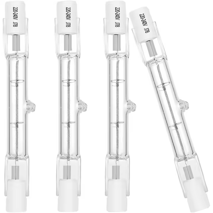 Bombilla Halógena R7S de 78 mm, 120 W, 230 V, 1600 lm, Luz Blanca Cálida, 2700 K, Tipo T3 J, para Seguridad, Iluminación y Farolas - 1