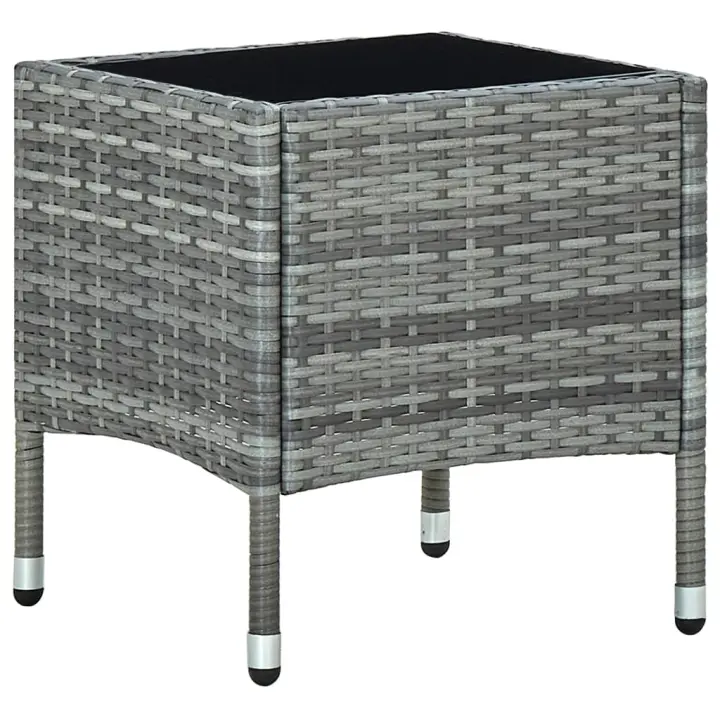 Mesa de Jardín sintético gris 40x40x45 cm - 1