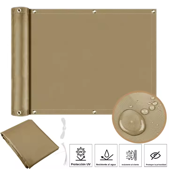 Cubierta De Privacidad Para Balcón Protección UV 95% Telas De Sombra Impermeables Para Patio Jardín Piscina Decoración De Porche - 1
