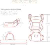 3 en 1 multimazón Hipseat Carrier, delantero y trasero, Algodón, ergonómico, fácil Mamá, advado al cinento de su hijo - details 3