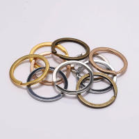 Llaveros De Anillo Redondo Dorado 10Pcs/Lot Tamaños 25 28 30mm Plated Para Fabricación De Joyas Clavija Encadenamiento Metal Aleación De Zinc - details 11