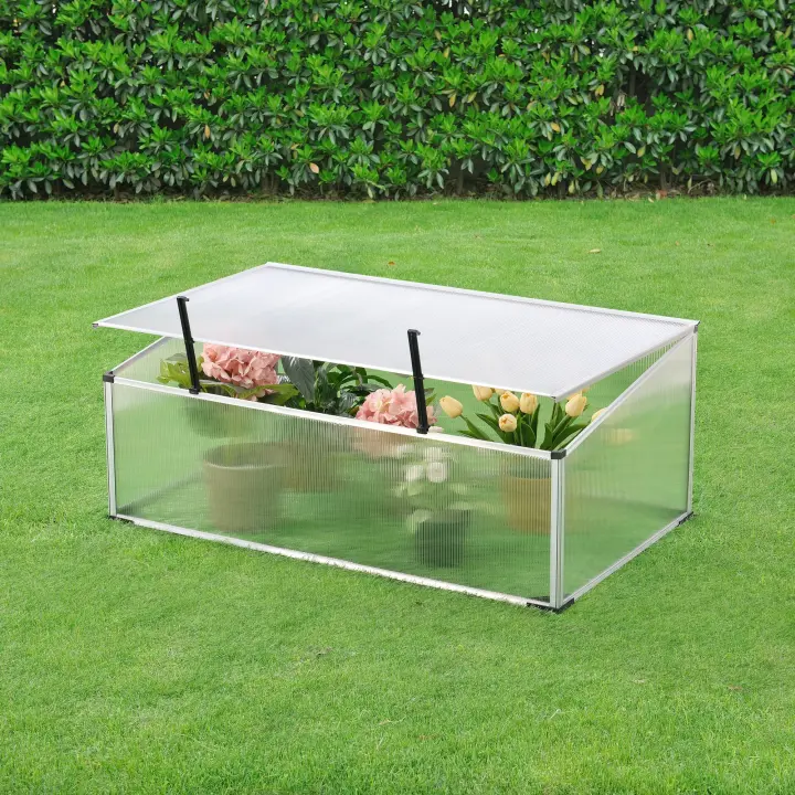 Invernadero de Jardín Exterior - 100 x 60 cm Aluminio / Policarbonato Transparente [en.casa]® - 1