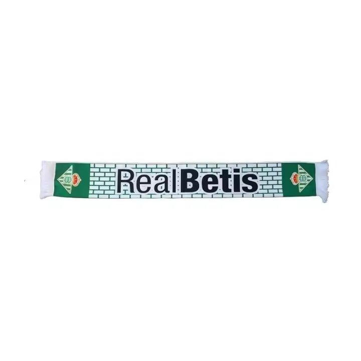 Real Betis Balompié bufanda ladrillos subliminada tejido suave 130x20cm BRB5336 - 1