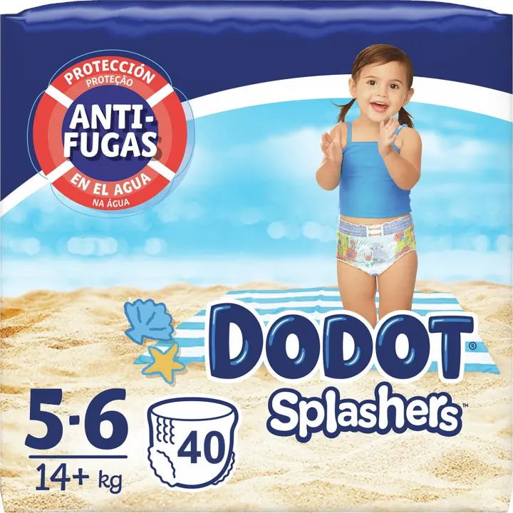 Dodot Splashers talla 5-6, 40 unidades - 1