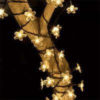 Luces De Flores Solares Para Jardín Fiesta De Boda Decoración De Patio Luces De Morera En Forma De Cerezo Multicolor Y Blanco Cálido Para Exterior - details 3